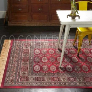 ANKARA PERSIAN RED THIN ART-SILK FLOOR RUG RUNNER 68x230cm **FREE DELIVERY** - Picture 1 of 4