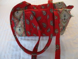 Vintage Vera Bradley Tote Purse Handbag "Red" Pattern 1991 Indiana GUC - Picture 1 of 8