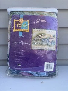 DISNEY WINNIE THE POOH 100 ACRE COLLECTION TAPESTRY AFGHAN NEW - Picture 1 of 3