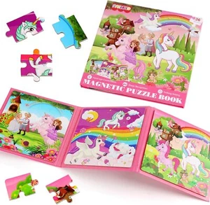 Magnetic Puzzles for Kids Ages 4-6, 20-Piece Toddler Travel Toys Princess - Picture 1 of 7