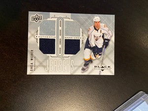 2009-10 Upper Deck Black Diamond Quad Jersey Shea Weber RARE