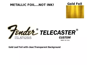 Fender Telecaster Guitar Decal Foil Waterslide Headstock Restoration 36g - Picture 1 of 1