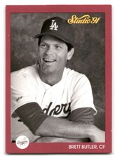 Brett Butler 1991 Studio #181 Los Angeles Dodgers BASEBALL