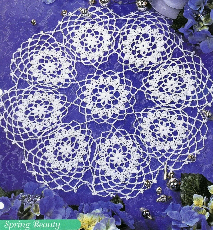 HOWB/Spring Beauty Doily/PATRÓN DE GANCHILLO SOLO INSTRUCCIONES Foto 1 de 1