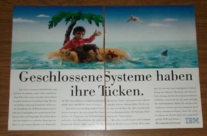 Seltene Werbung IBM - Geschlossene Systeme haben ihre Tücken - Marionette 1994 - Picture 1 of 1