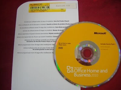 Microsoft Office 2010 Home and Business Full English DVD Version =BRAND NEW= - Image 1 of 3