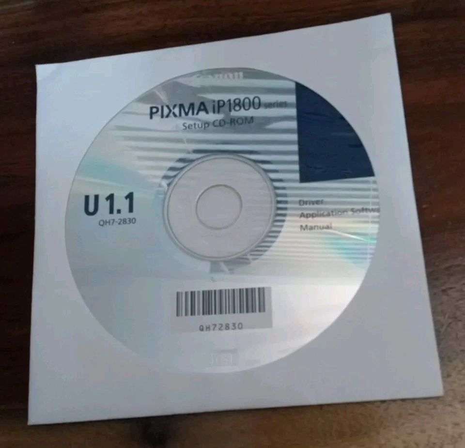 Canon PIXMA iP1800 Driver Software Manual DISC ONLY U.1. QH7-2830 Setup CD-ROM - Image 1 of 1