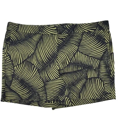 Ann Taylor Devin City Shorts Green Palm Print Pockets Career Casual Womens Sz 12 - Image 1 of 4