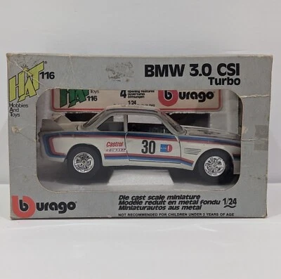 Sombrero Bburago BMW 3.0 CSI Turbo Hobbies y Juguetes Raro Diecast Coche De Colección Foto 1 de 4