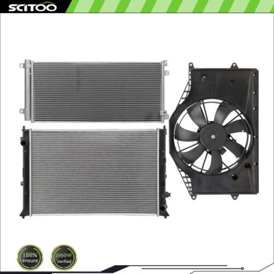A/C Cooling Fan & Radiator & Condenser Kit For 2016 2017 2018-2019 HONDA CIVIC - Image 1 of 4