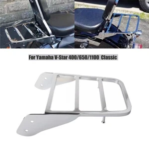 Motorcycle Sissy Bar Rear Luggage Rack Chrome For Yamaha V-Star 1100  2000-2011 - Picture 1 of 9