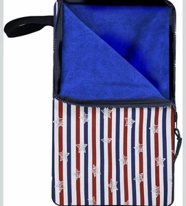 Red White N Blue American Wet Bag with Zipper Reusable New In Package - Picture 1 of 2