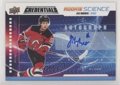 2019-20 Upper Deck Credentials Rookie Science Auto Jack Hughes #RS-01 - Image 1 of 3
