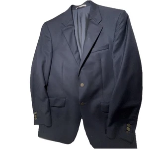 Giacca tuta cappotto sportivo blazer blu navy 40L lana peggiorata Hickey Freeman Lindsey - Foto 1 di 24