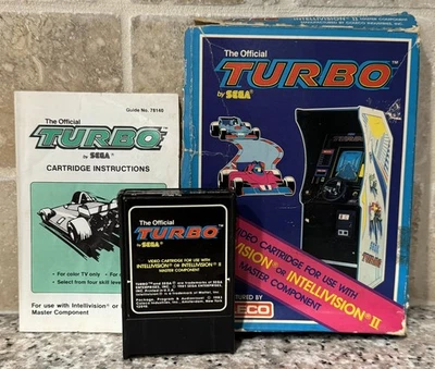Turbo by SEGA (1983) for Intellivision , CIB w/ Manual & Box, Coleco, Vintage - Image 1 of 4