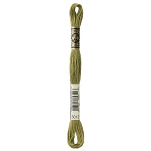 DMC 6-Strand Embroidery Cotton 8.7yd Medium Khaki Green - Picture 1 of 2