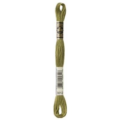 DMC 6-Strand Embroidery Cotton 8.7yd Medium Khaki Green - Image 1 of 2