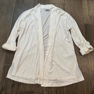 Columbia Damen Strickjacke weiß Langarm vorne offen Rollriegel Größe M - Bild 1 von 7