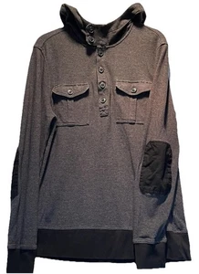 Chaqueta Pullover Banana Republic Para Hombre Talla Grande Negra Gris Doble Codo - Imagen 1 de 4