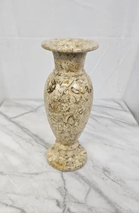 Fossil Stone Vase Marble 8" - Picture 1 of 12