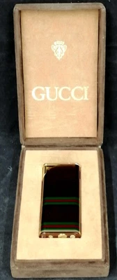 Encendedor de gas GUCCI línea jerez marrón funcionando con caja Foto 1 de 4