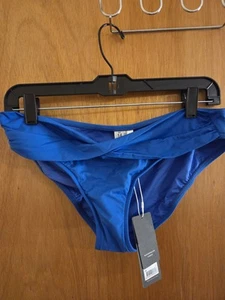 Seafolly Standard Twist Band Hipster Full Coverage Bikini Bottom Blue, 10 - Picture 1 of 3
