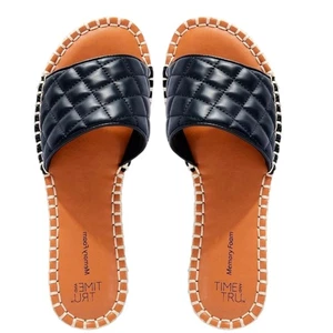 Time and Tru Damen-Espadrille-Pantoletten gesteppt Größe 8 - Bild 1 von 5