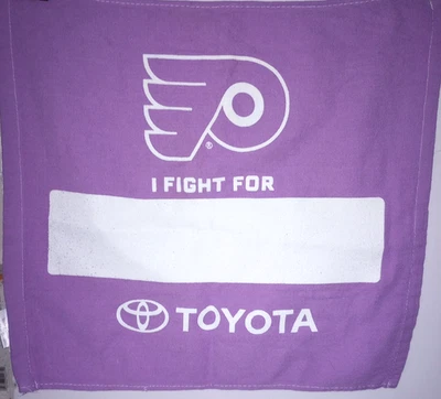 Philadelphia Flyers "I Fight For" Rally Towel (SGA) - Cancer Awareness - New - Image 1 of 4