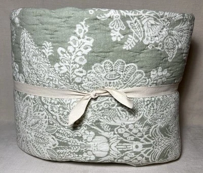 Edredón reversible Pottery Barn Kravet Heirloom damasco King/Cali nuevo sin etiquetas  Foto 1 de 3