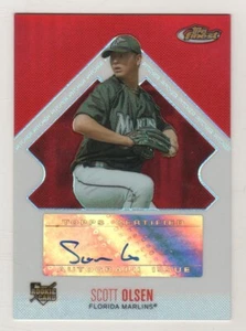 2006 Topps Finest Red Refractor #148 Scott Olsen Florida Marlins Auto ###/399 - Picture 1 of 1