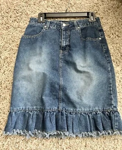 Skirt jean No Boundaries juniors size 7 denim - Picture 1 of 3