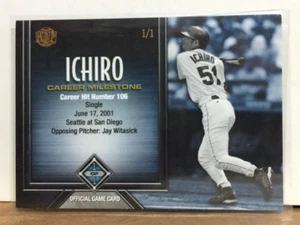 Ichiro Suzuki 2017 Milestone Career Hit #106 June 17, 2001 #1/1 SP Jay Witasick - Bild 1 von 1