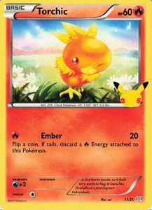Pokemon McDonalds 25° anniversario torchic 11/25 non olografico raro quasi nuovo - Foto 1 di 1