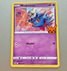 Misprint Factory Crimp Error Misdreavus 058/189 Trick or Treat BOOster Pokemon - Picture 1 of 10