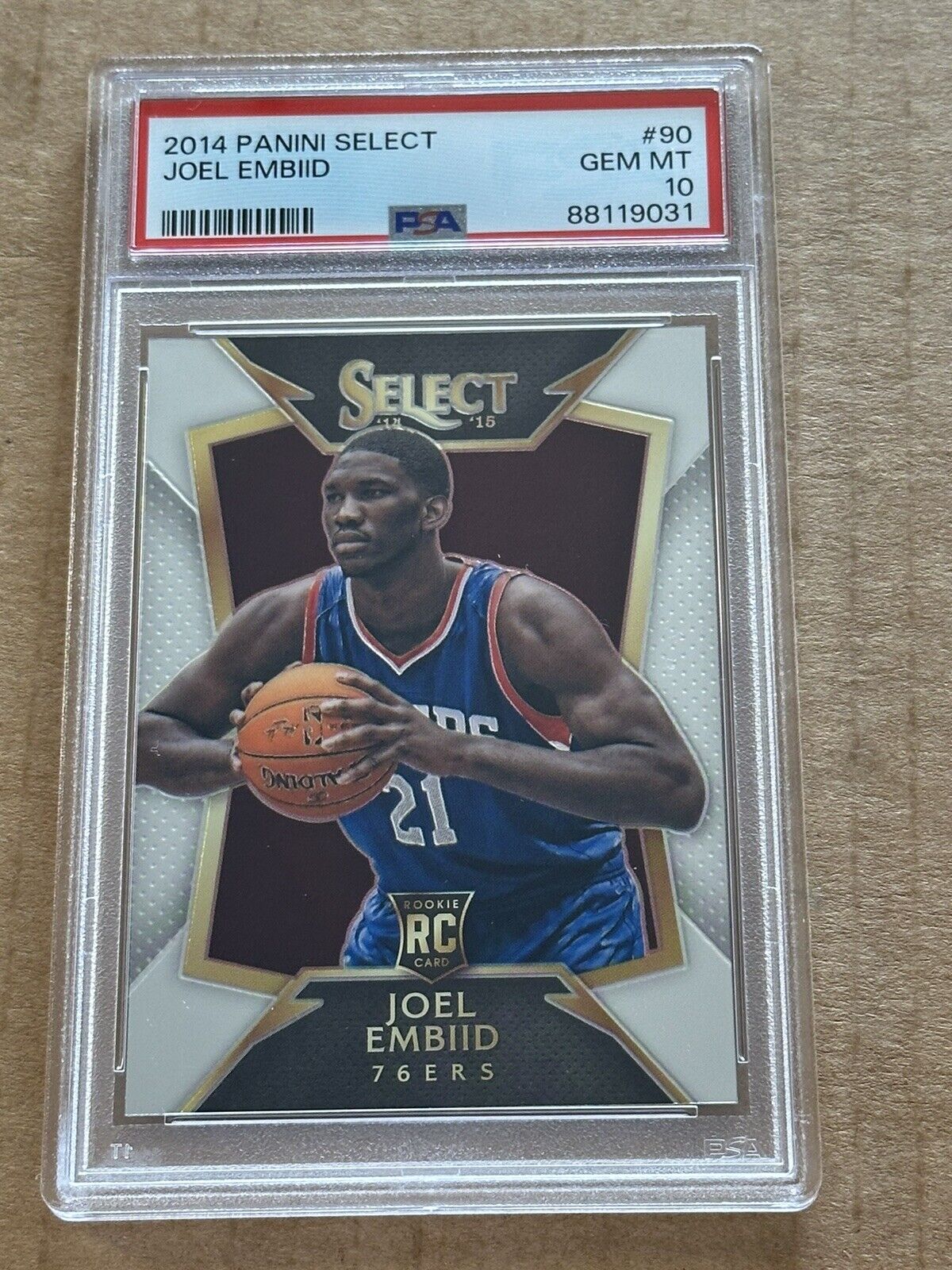 2014 Panini Select Joel Embiid Rookie Card 90 Graded PSA 10 GEM MINT Low pop MVP