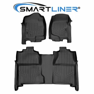 SMARTLINER Custom Fit Floor Mats 07-13 Silverado Sierra 1500 | 07-14 2500 3500 - Picture 1 of 6
