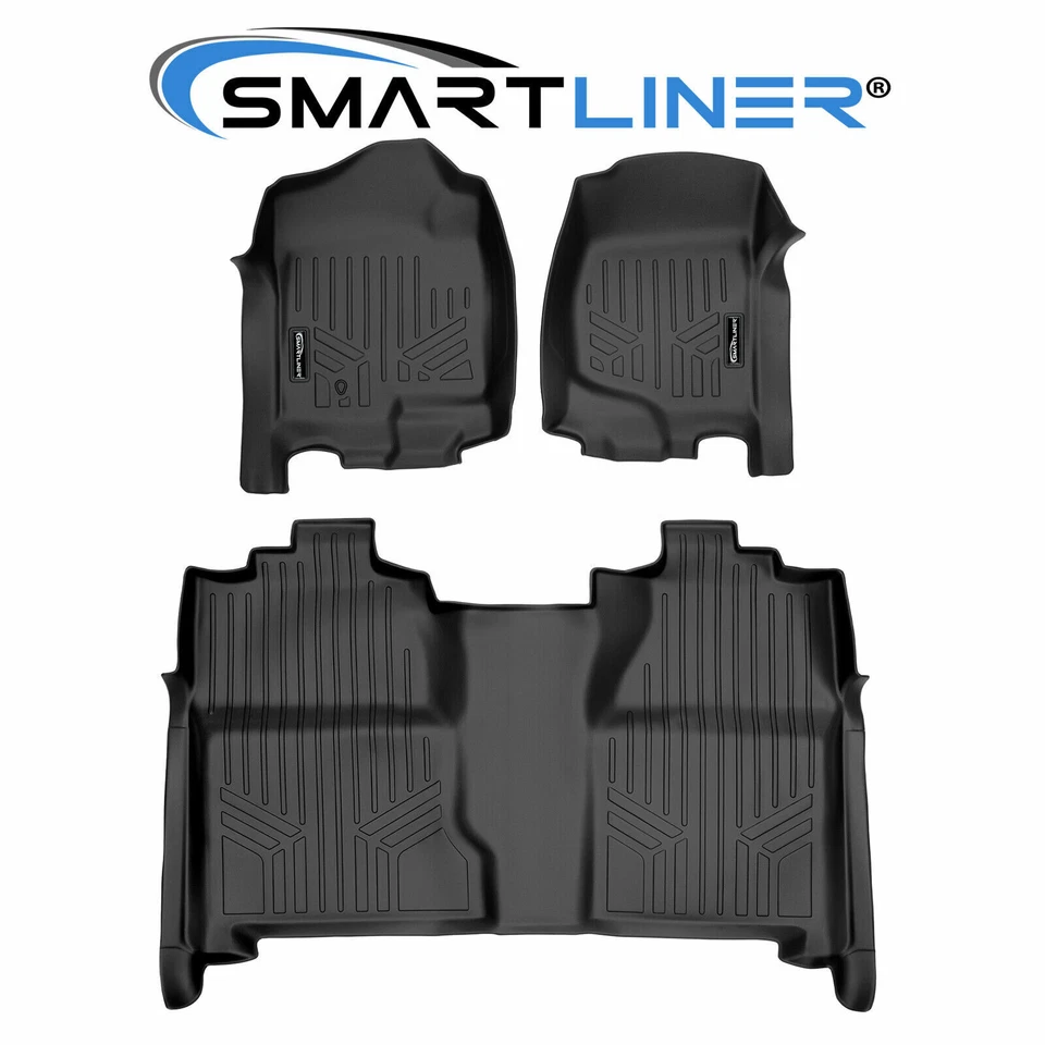 SMARTLINER Custom Fit Floor Mats 07-13 Silverado Sierra 1500 | 07-14 2500 3500 - Image 1 of 4