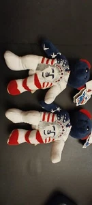 Two Unity Team Bear Authentic Bears “LADY LIBERTY" Plush/Bean Bag Bear With Tags - Picture 1 of 2