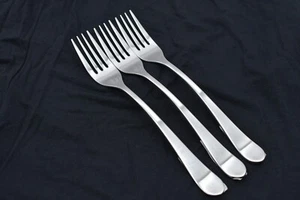 Set of 3 Windermere Salad Forks Gourmet Settings Matte 18/10 Flatware 7" - Picture 1 of 5