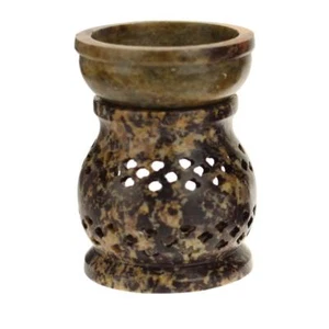 Difusor de aceite - Quemador de aceite de piedra de jabón natural Jali 3,25" - Imagen 1 de 5