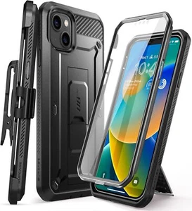 SUPCASE Unicorn Phone Case for iPhone 14 6.1 Screen Protector Black - Picture 1 of 9