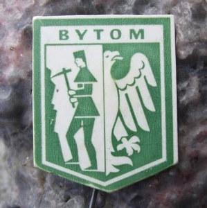 Bytom Polish Poland Heraldic City Crest Coat of Arms Shield Plastic Pin Badge - Picture 1 of 2
