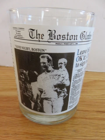 February 5, 1993 LARRY BIRD Retirement NIGHT 4.5" Glass BOSTON CELTICS Cover