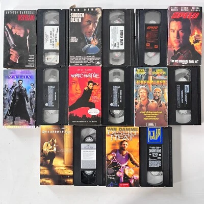 Action VHS Lot - Desperado, Speed, The Matrix, Sudden Death & More - Image 1 of 2