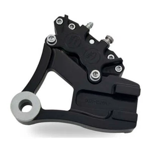 Performance Machine Rear 4-P Caliper Bracket Black - 11.5 Inch For 91-99 Dyna NU - Picture 1 of 1