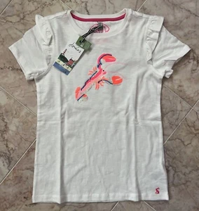 NUEVA Camisa Joules Hecha para Mischief Verano Divertida Langosta Bordada Niñas 9-10 Años - Imagen 1 de 5