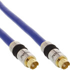 10x InLine S-VHS Kabel PREMIUM 4pol mini DIN Stecker / Stecker vergoldet blau 5m