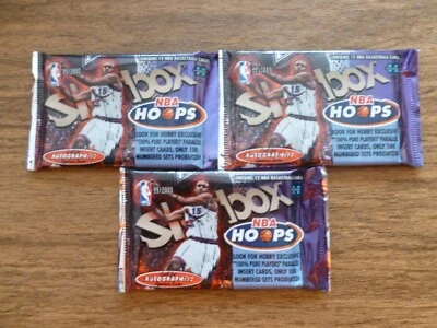 3 Packs 1999/2000 Skybox Hoops Basketball  Fresh from Box Hobby Packs HTF - Image 1 of 4
