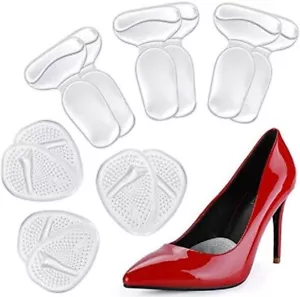3 Pairs of each - Silicone Heel Cushion Inserts and Metatarsal Pads for Women - Picture 1 of 6