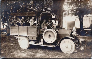 RPPC c1920 Men In Touring Truck Postcard - Picture 1 of 2